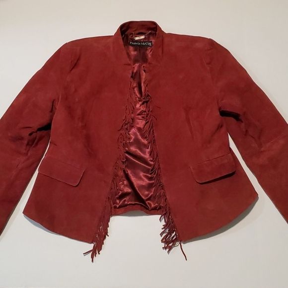 Pamela McCoy Jackets & Blazers - Pamela McCoy Red Leather Jacket Large